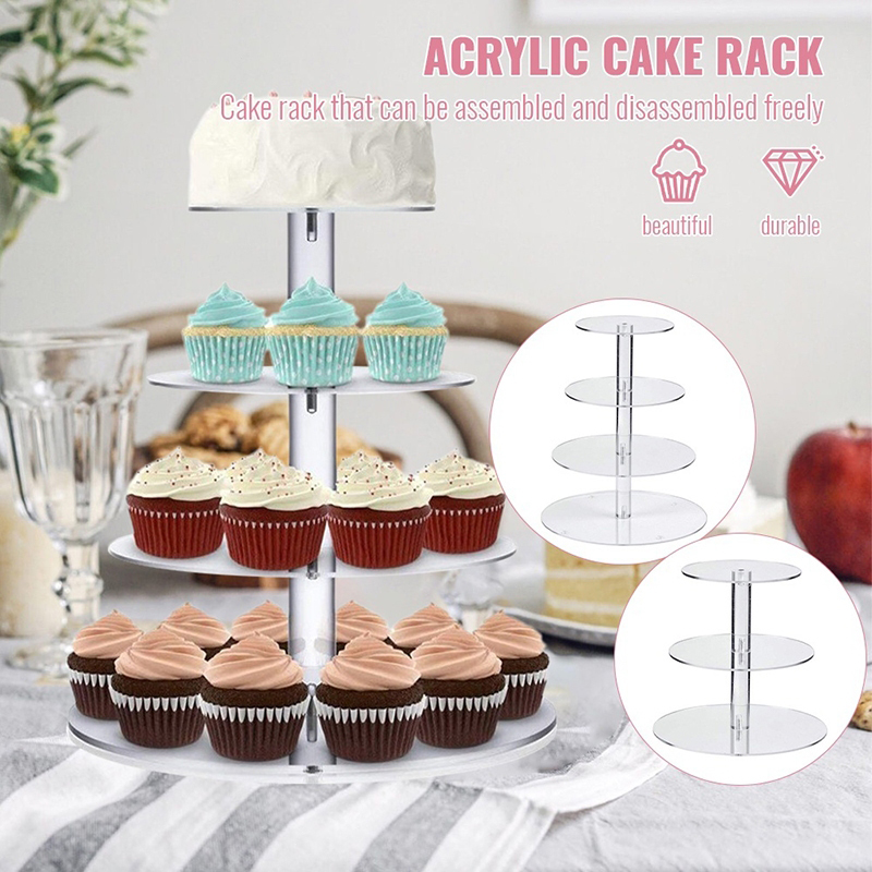 Cupcake Stand Tier - 1 szt. 3/4/5-poziomowy akrylowy okrągły stojak
