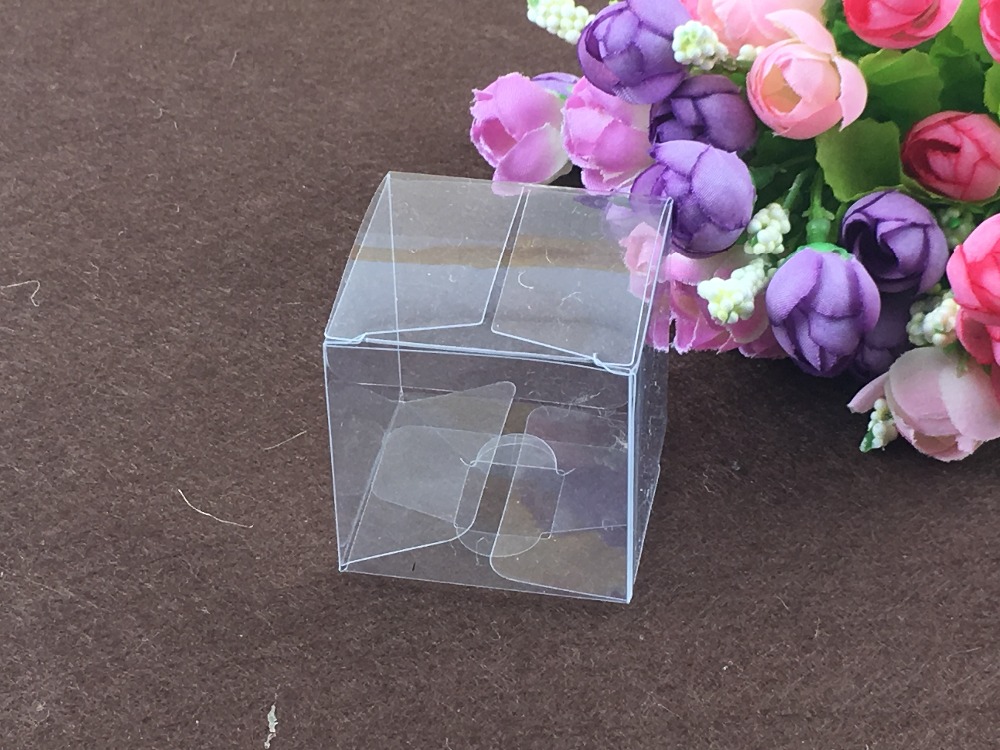 Event Party Box - 50 sztuk 9*9*9 cm jasne plastikowe