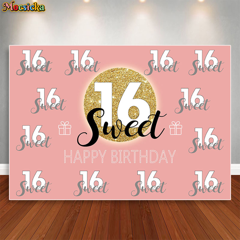 Dessert Table Backdrop - Tło na urodziny Sweet 16 Mocsicka,