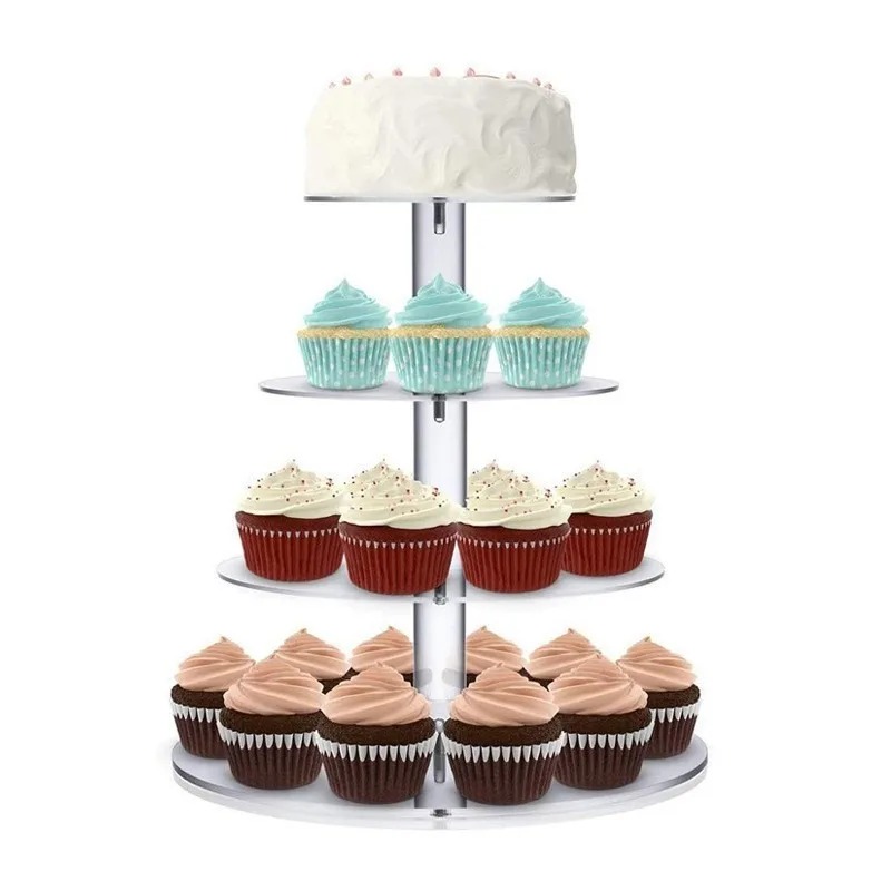 Cupcake Stand Tier - Przezroczysty akrylowy stojak na babeczki z