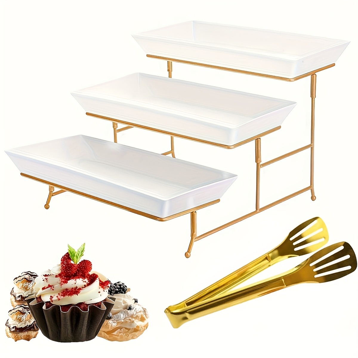 Cupcake Stand Tier - Biały wielopoziomowy stojak do serwowania +