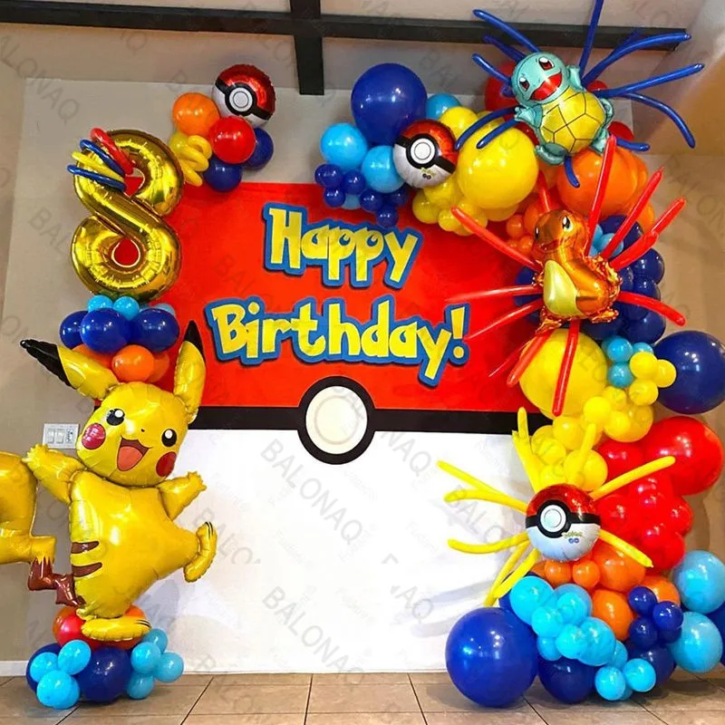 Balloon Arch Kit - 84 szt. Balony Pikachu, girlanda, zestaw