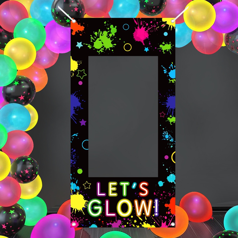 Let'S Party Event Supply - Ramka do fotobudki Let's Glow, neonowa