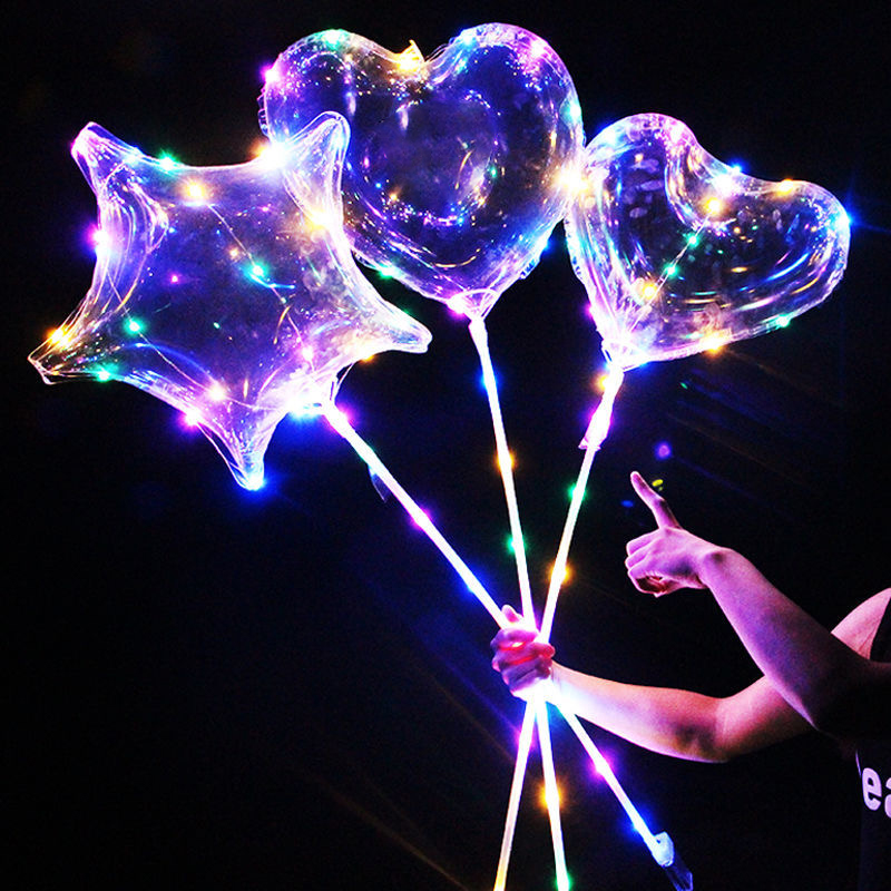 Led Balloon Light - 1 zestaw przezroczystych balonów LED Bobo