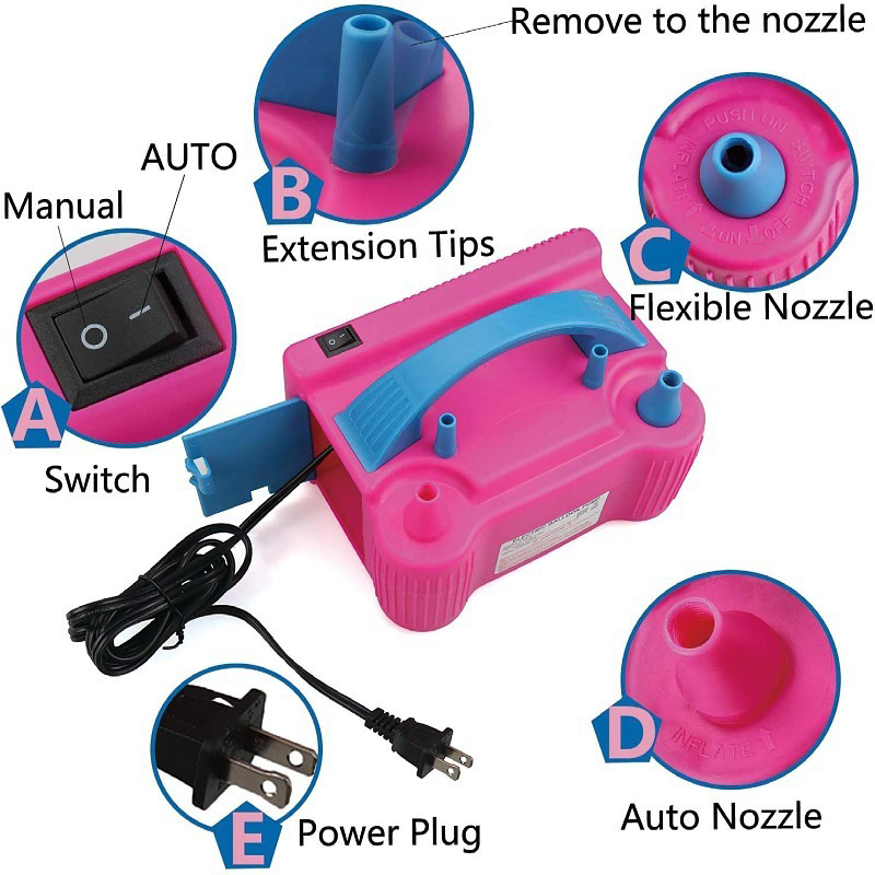 Balloon Pump Hand - 1 szt., nadmuchiwana elektryczna pompa powietrza