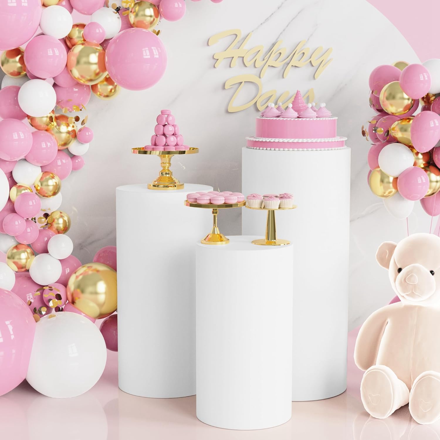 Dessert Table Backdrop - Yeele 1 SZT./3 SZT./5 SZT. Biała