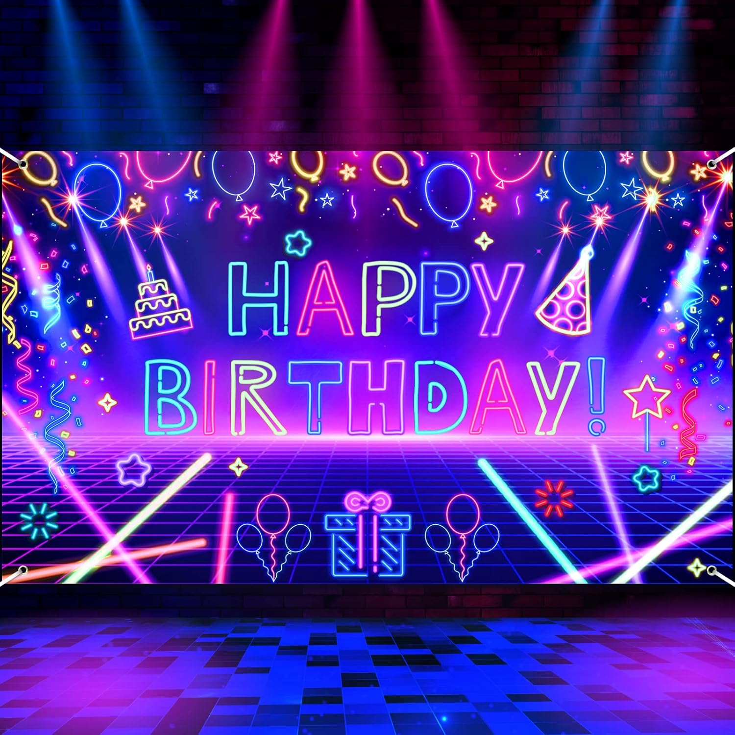 Tło fotograficzne Neonowe Świa – Let'S Party Event Supply recenzja i cena