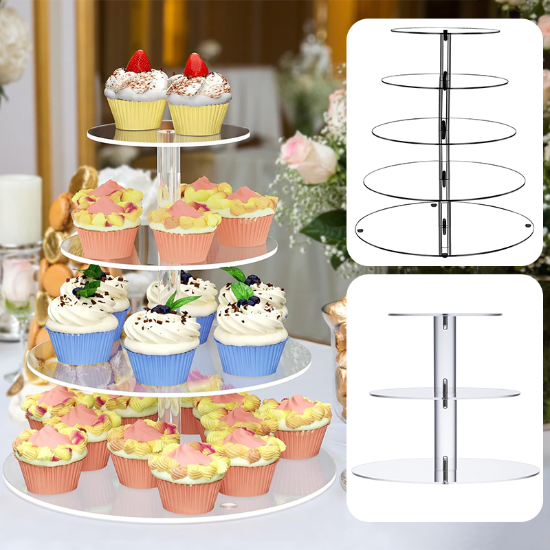 1 szt. 3/4/5-poziomowy akrylow – Cupcake Stand Tier recenzja i cena