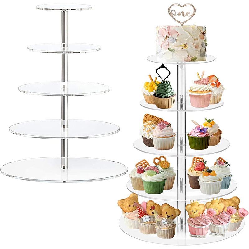 1 szt. 3/4/5-poziomowy akrylow – Cupcake Stand Tier recenzja i cena