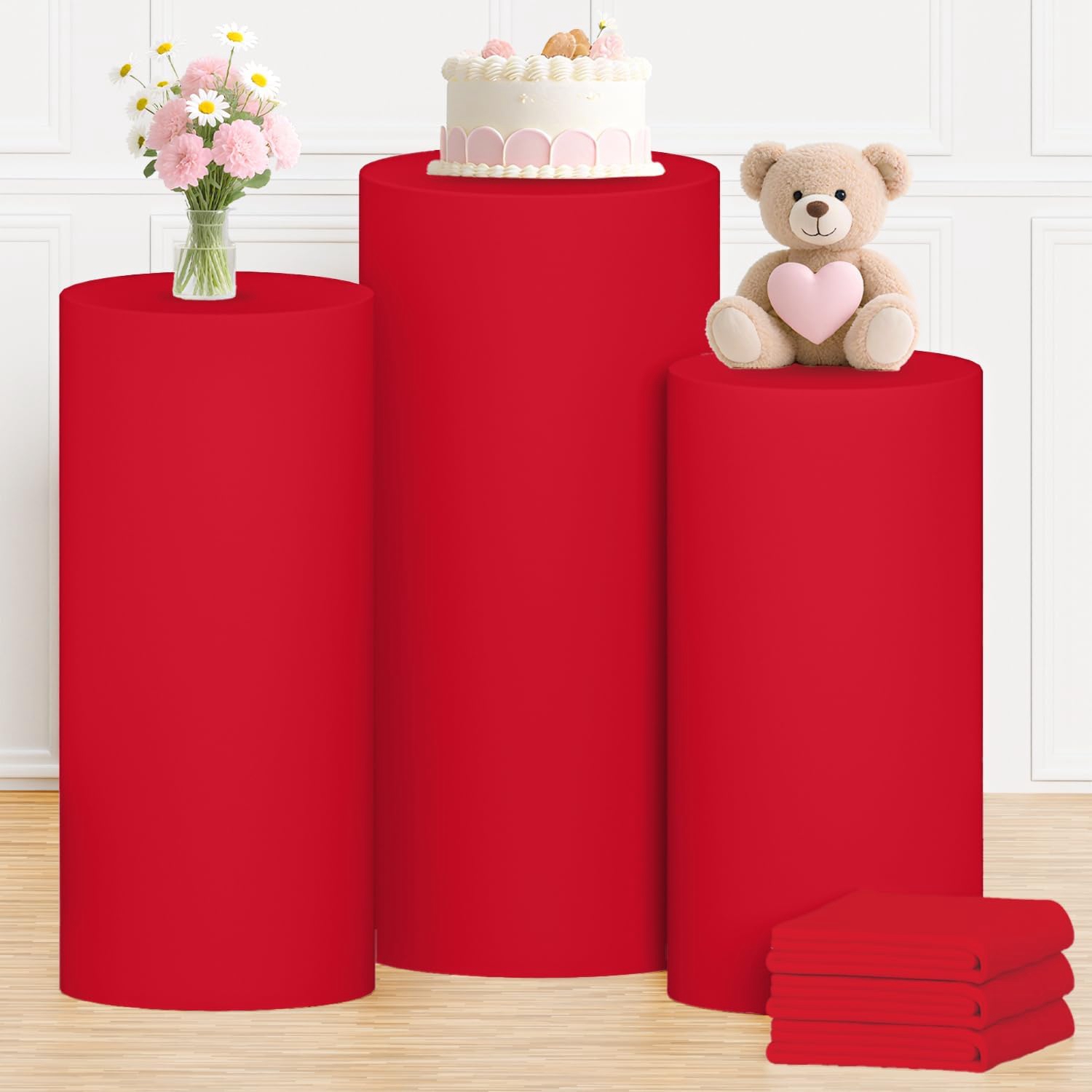 Yeele Czerwona Pokrywa na Cyli – Dessert Table Backdrop recenzja i cena