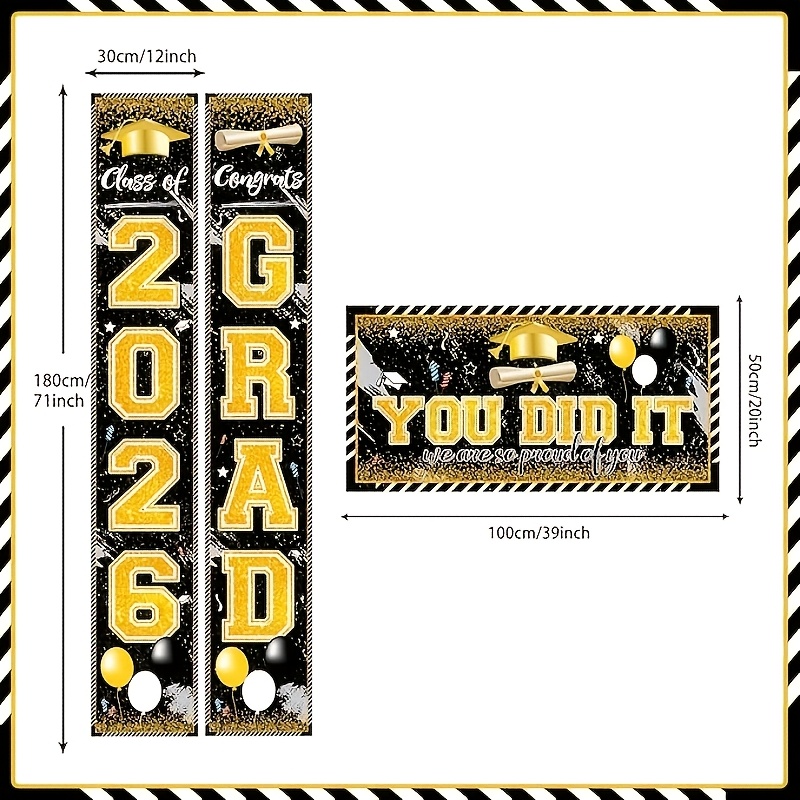 2D 3 szt. Banery na ukończenie – Party Banner Gold recenzja i cena