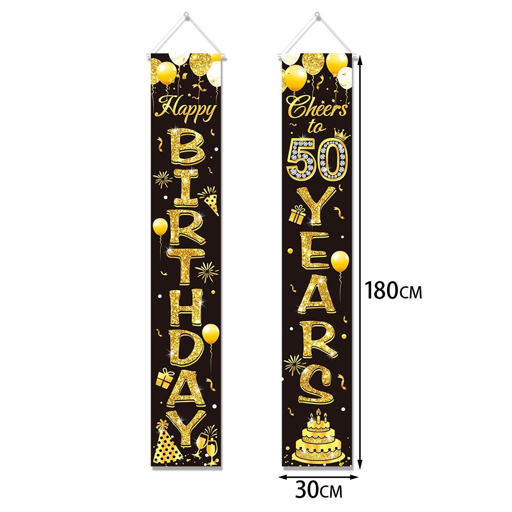 Dekoracje na 50. urodziny, cza – Party Banner Gold recenzja i cena