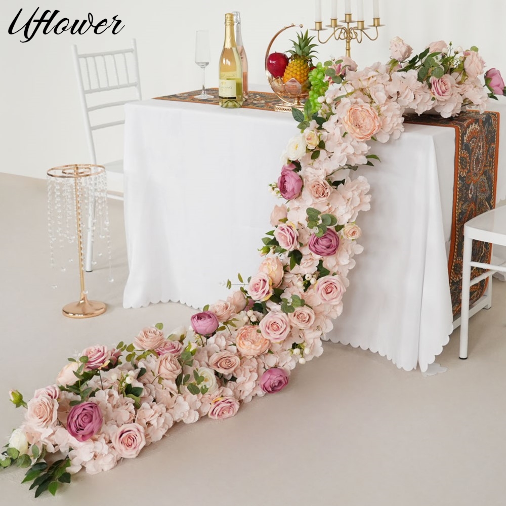 Uflower 200cm Różowe Hortensje – Flower Wall Panel recenzja i cena
