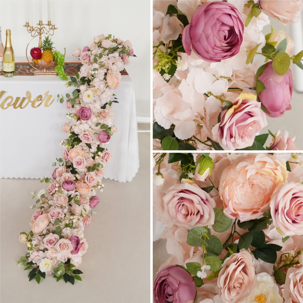 Uflower 200cm Różowe Hortensje – Flower Wall Panel recenzja i cena