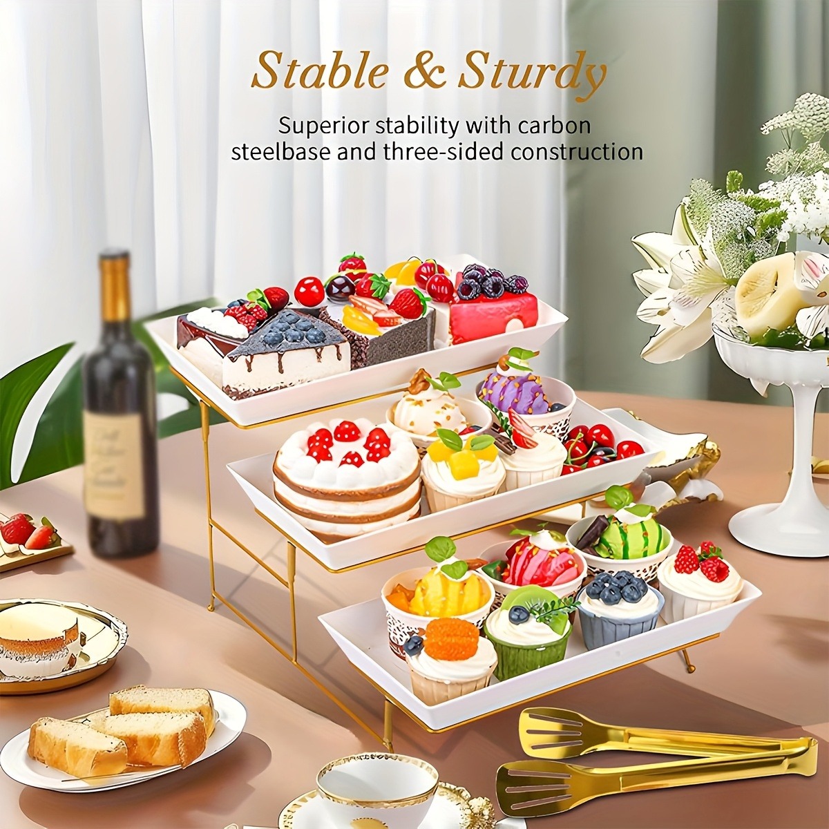 Biały wielopoziomowy stojak do – Cupcake Stand Tier recenzja i cena