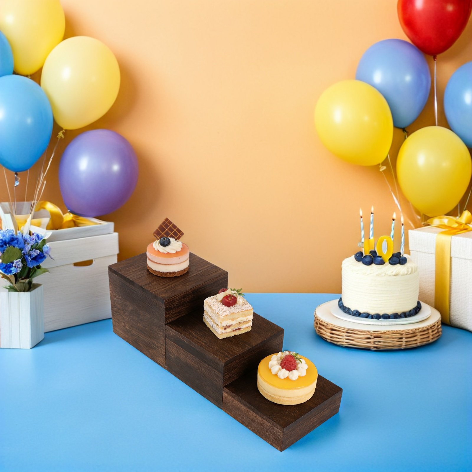 3-częściowy rustykalny drewnia – Cupcake Stand Tier recenzja i cena