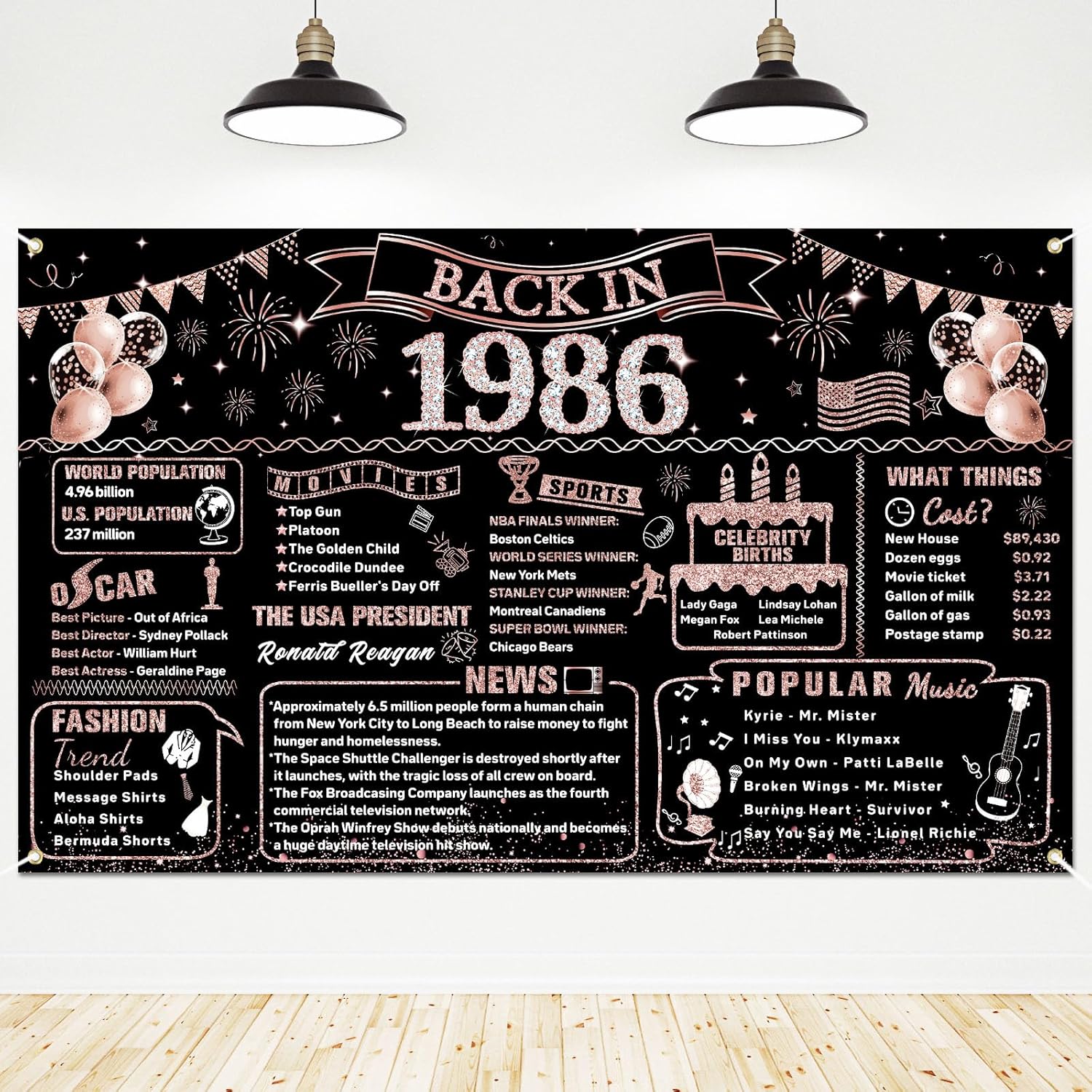 Dekoracje na 40. urodziny dla  – Party Banner Gold recenzja i cena