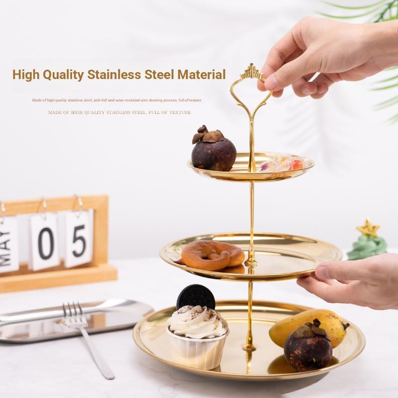 Złoto-srebrny 2/3-poziomowy st – Cupcake Stand Tier recenzja i cena