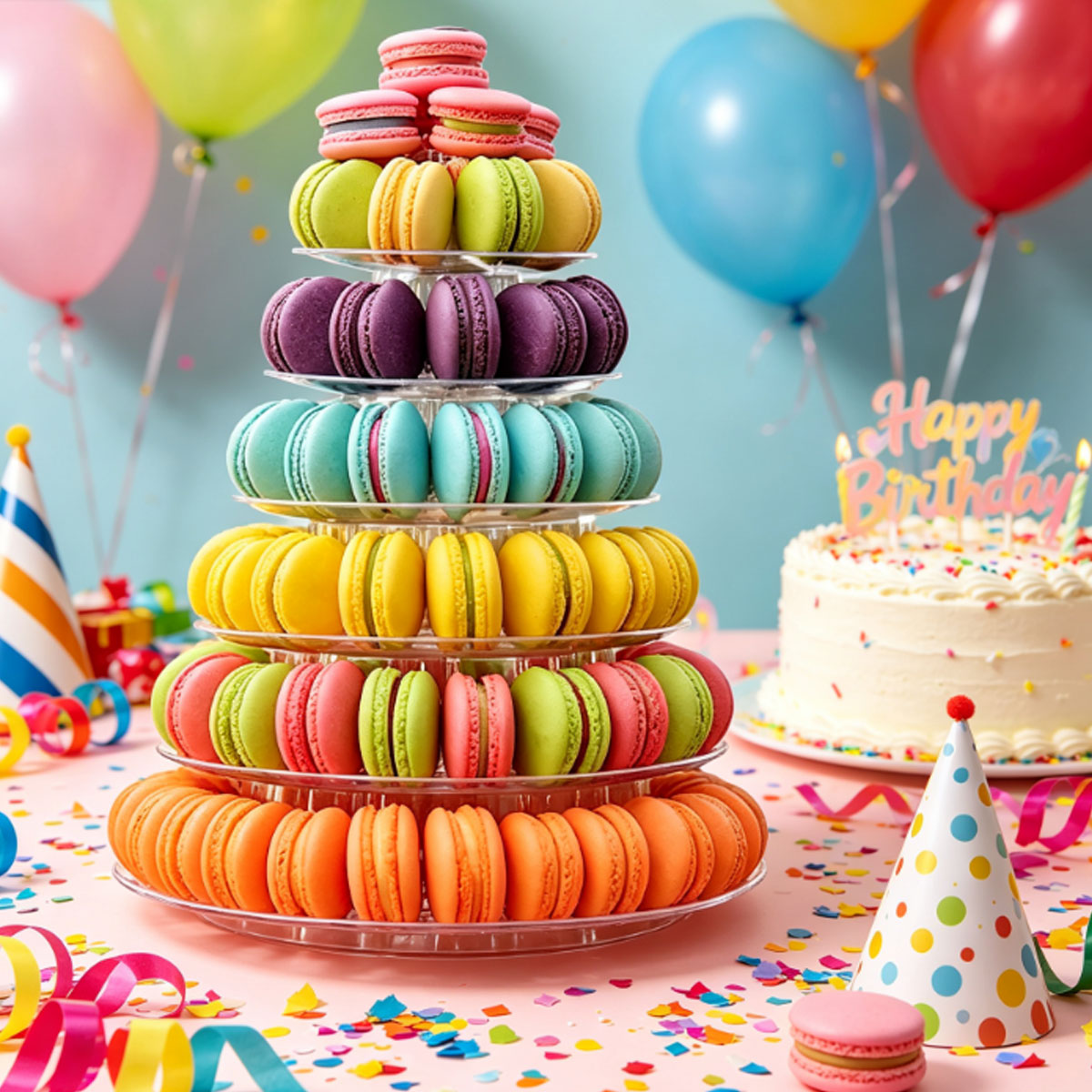 1 szt. 6-poziomowy okrągły pla – Cupcake Stand Tier recenzja i cena
