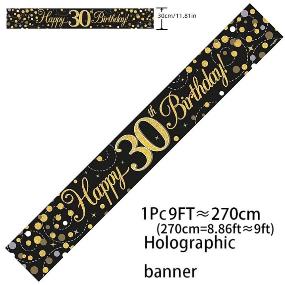 Czarno-złoty holograficzny ban – Party Banner Gold recenzja i cena